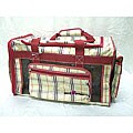 Deluxe Pack N' Paws Plaid Pet Carrier Duffel Bag