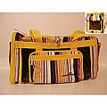 Deluxe Pack N' Paws Striped Pet Carrier/ Duffel Bag
