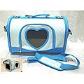 Deluxe Pack N' Paws Pacific Blue Heart Pet Carrier
