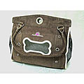 Stylish Pack N' Paws Corduroy Dog Bone Pet Carrier