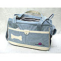 Stylish Pack N' Paws Sky Blue Corduroy Duffle Bag