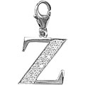 14k White Gold 1/10ct TDW Diamond Letter 'Z' Charm