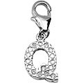 14k Gold 1/10ct TDW Diamond Letter 'Q' Charm