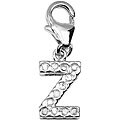 14k Gold 1/10ct TDW Diamond Letter 'Z' Charm