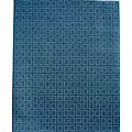 Hand-knotted Jaora Blue Hand-spun Wool Rug (8' x 10')