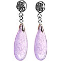 Sterling Silver Jade Dangle Earrings
