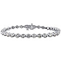 14k White Gold 7ct TDW Diamond Bracelet (J-K, I1-I2)