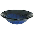 DeNovo Blue Burst Tapered Glass Vessel Sink