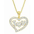 14k Yellow Gold 1/3ct TDW Diamond Heart Necklace