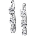 14k White Gold 1/2ct TDW Diamond Journey Earrings (I-J, I1)