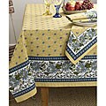 Mimi Gold/Blue 70" x 96" Printed Table Cloth