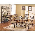 5-piece Cafe Glass-top Dining Table Set
