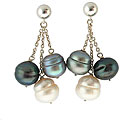 Sterling Silver Freshwater Screw Pearl Earrings (10-11 mm)