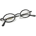 Oval Armani Style Reading Glasses with Full Stones