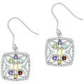Sterling Silver Multi-gemstone Earrings