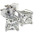 14k White Gold 1ct TDW Promotional Princess Studs (I, I2)