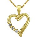 10k Yellow Gold 1/10ct TDW Diamond Heart Necklace
