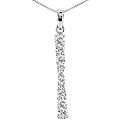 14k Gold 1ct TDW Diamond Journey Stick Necklace (H-I, SI2)