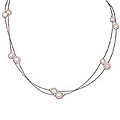 Sterling Silver 'Angel Eyes' Pearl Necklace (Indonesia)