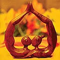 'Heart Kissing' Wood Statuette (Indonesia)