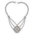 Sterling Silver 'Lime Snowflake' Peridot Necklace (Indonesia)