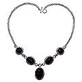 Sterling Silver 'Perfection' Onyx Necklace (Indonesia)