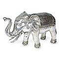 Silver and Bronze 'Royal Elephant' Sculpture (Indonesia)
