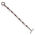 'Garnet Love and Hearts' Pearl Bracelet (Indonesia)