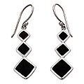 Sterling Silver 'Ebony Pagoda' Earrings (Indonesia)