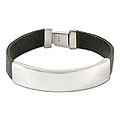 Silver 'Silver Sheen' Leather Bracelet (Mexico)