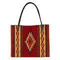 Wool 'Fiery Sky' Leather Handbag (Mexico)