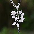 Sterling Silver and Pearl 'Black Forest' Necklace (Indonesia)