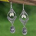 Amethyst and Pearl 'Empress' Earrings (Indonesia)