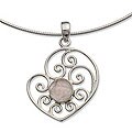 Silver 'Love's Whisper' Rose Quartz Necklace (Indonesia)