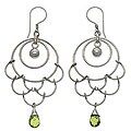 Sterling Silver and Glass 'Mermaid' Earrings (Indonesia)