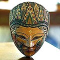 Wood Batik 'Queen of Java' Mask (Indonesia)