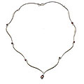 Garnet 'Silver Tendrils' Necklace (Indonesia)