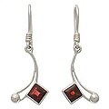 Silver 'Passion' Garnet Earrings (Indonesia)