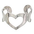 Sterling Silver 'Triple Hearts' Bracelet (Indonesia)