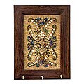 Wood 'Emerald Era' Keyring Holder (India)