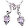 'Twin Teardrops' Topaz Necklace (India)