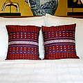 Set of 2 Rayon 'Isarn' Cushion Covers (Thailand)