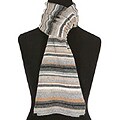 'Warm Grey' Alpaca Wool Scarf (Peru)