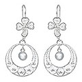 Silver 'Four Leaf Clover' Earrings (Peru)