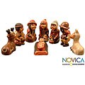 Set of 8 'Three Regions' Ceramic Nativity Scene (Peru)