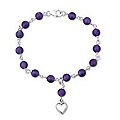 Silver Amethyst 'Purple Love' Bracelet (Thailand)
