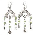 Peridot 'Filigree Chimes' Earrings (Thailand)