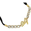 Dolce & Gabbana Rhinestone and Suede Necklace