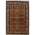 Hand-knotted Cream/ Gold Wool Rug (8' x 10')