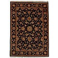 Hand-knotted Black Wool Rug (2'6 x 8')